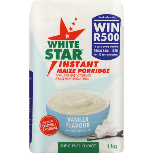 White Star Vanilla Flavoured Instant Maize Porridge 1kg