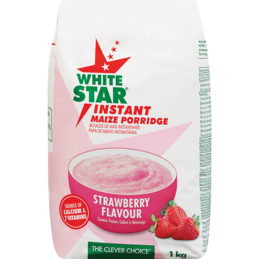 White Star Strawberry Flavoured Instant Maize Porridge 1kg