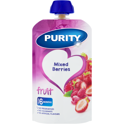 PURITY Mixed Berries Fruit Puree 6 Months+ 110ml