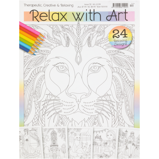 Relax with Art Colouring Book 24 Page(s)