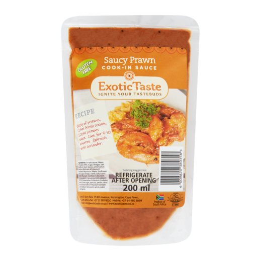 Exotic Taste Saucy Prawns Cook-In Sauce 200ml