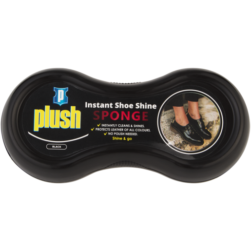 Plush Instant Black Shoe Shine Sponge