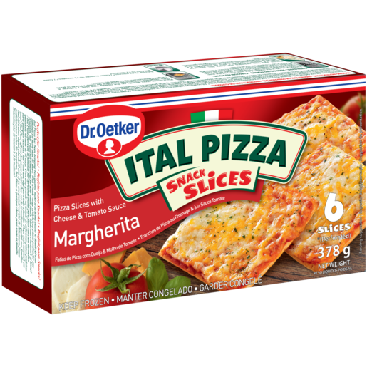 Dr. Oetker Frozen Ital Pizza Snack Slices Margherita Pizza Slices 6 x 63g