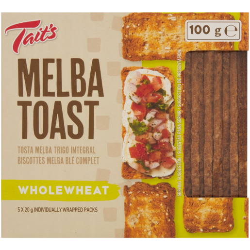 Tait's Wholewheat Melba Toast 100g