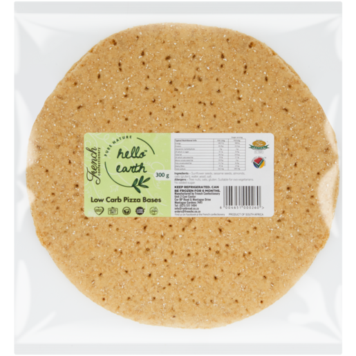 French Confectionery Hello Earth Low Carb Pizza Bases 300g