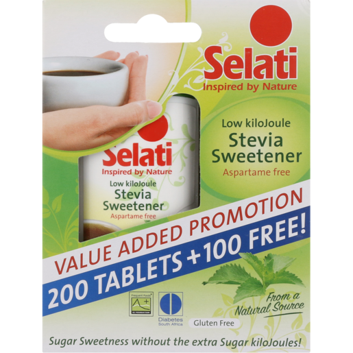 Selati Stevia Sweetener Sticks 300 Pack
