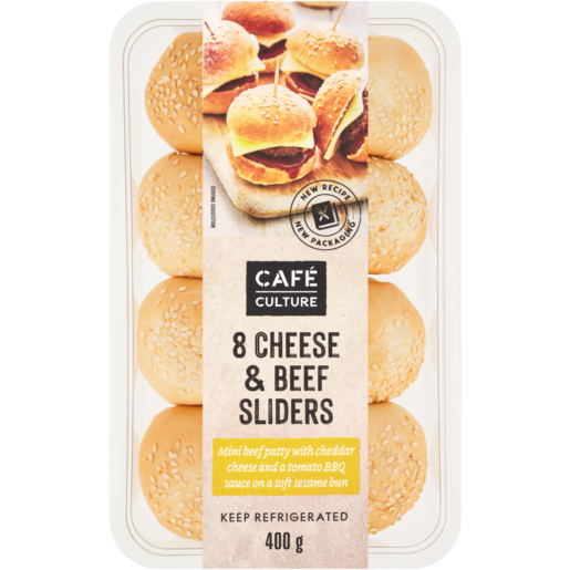 Café Culture Cheese & Beef Sliders 400g