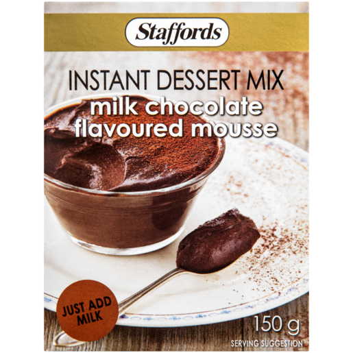 Staffords Milk Chocolate Flavoured Mousse Instant Dessert Mix 150g