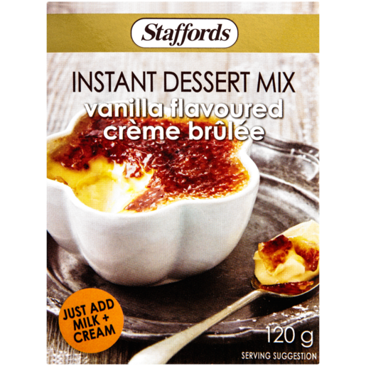 Staffords Vanilla Flavoured Crème Brûlée Instant Dessert Mix 120g