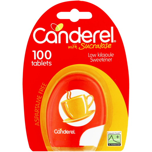 Canderel With Sucralose Low Kilojoule Sweetener 100 Pack
