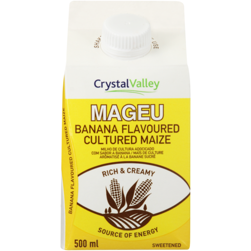 Crystal Valley Mageu Banana Flavoured Cultured Maize 500ml