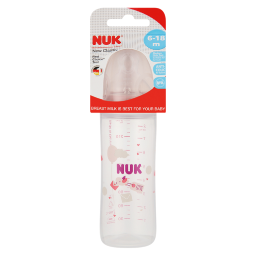 NUK Classic First Choice SZ2 Baby Bottle 6-18 Months 250ml