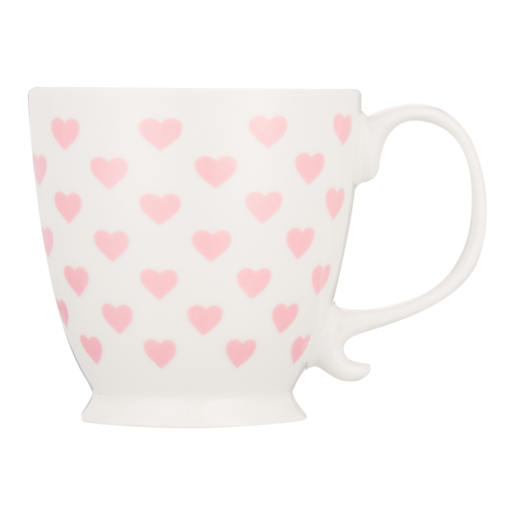 Heart Oversized Footed Coffee Mug (Colour May Vary)