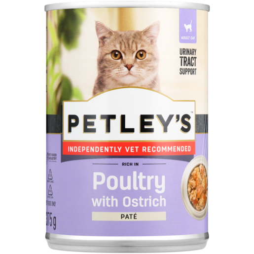 Petley's Coarse Pâté Poultry With Ostrich Adult Cat Food Tin 375g