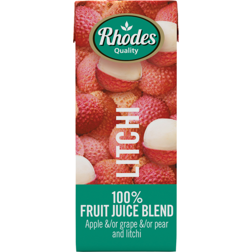 Rhodes Quality 100% Litchi Fruit Juice Blend Carton 200ml