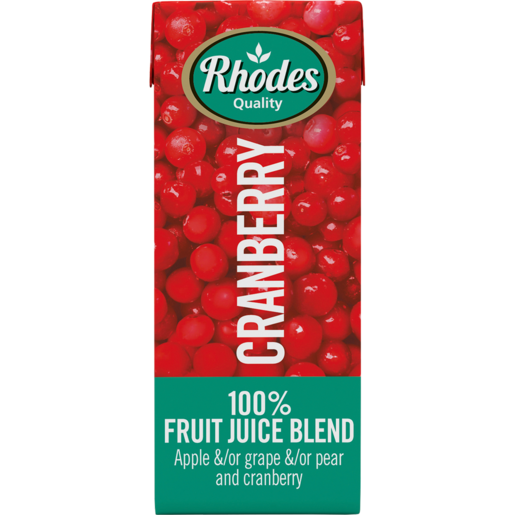 Rhodes 100% Cranberry Fruit Juice Blend 200ml