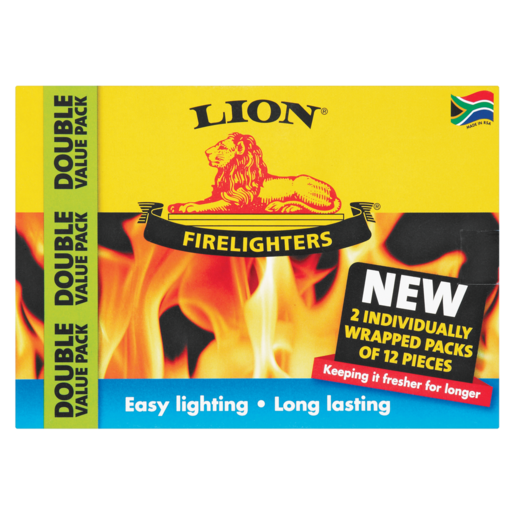 Lion Double Value Firelighters 2 x 12 Pack