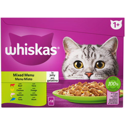 Whiskas Fish & Meat Flavoured Cat Food 12 x 85g