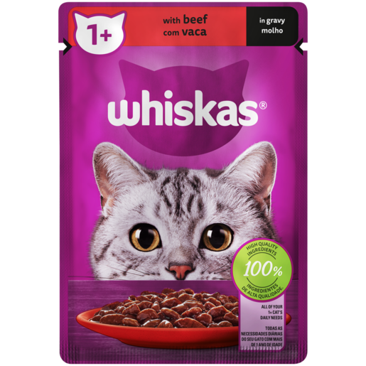 Whiskas Beef In Gravy Cat Food 85g