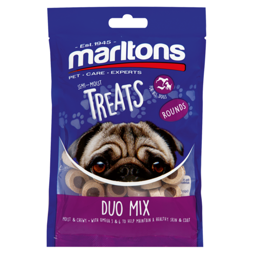 Maltons Semi-Moist Dog Treats Duo Mix Rounds 120g