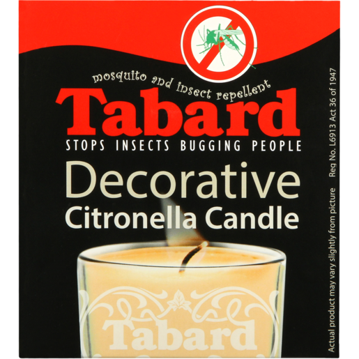 Tabard Decorative Citronella Insect Repellent Candle 200g