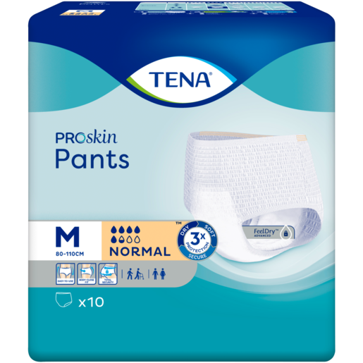 Tena Pro Skin Medium Normal Adult Diaper Pants 10 Pack
