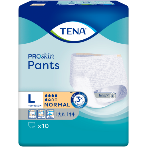Tena Pro Skin Large Normal Adult Diaper Pants 10 Pack