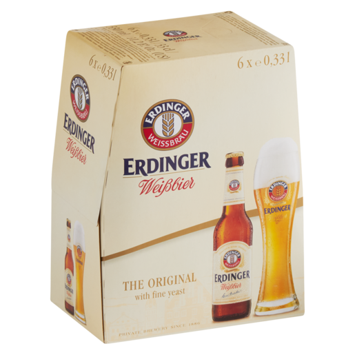 Erdinger Weissbier Beer Bottles 6 x 330ml