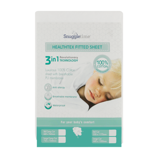 Snuggletime Healthtex Cot Fitted Sheet Large