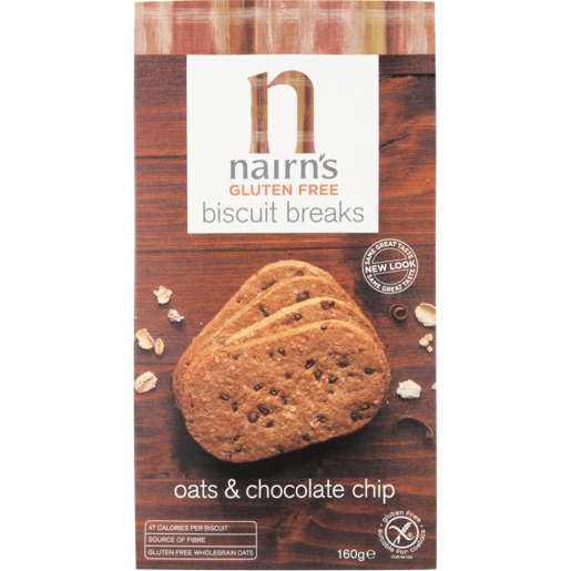 Nairn`S Gluten Free Oats & Chocolate Chip Biscuit Breaks 160g
