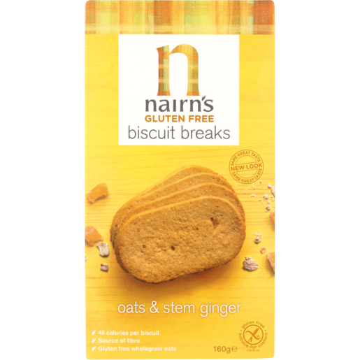 Nairn's Gluten Free Oats & Stem Ginger Flavoured Biscuits 160g