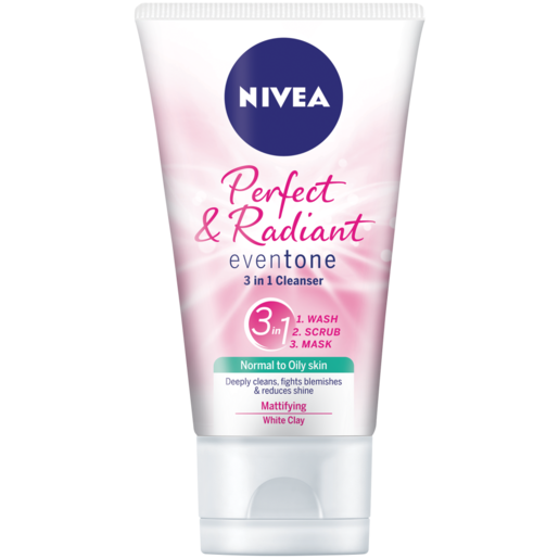 NIVEA Perfect & Radiant 3-In-1 Face Scrub 150ml