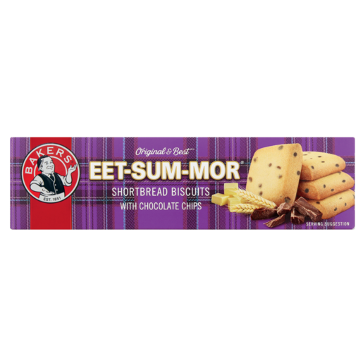 Bakers Eet-Sum-Mor Chocolate Chip Shortbread Biscuits 200g