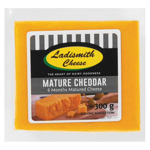 Ladismith Cheese Mature Cheddar Cheese Pack 300g