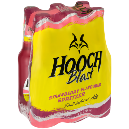 Hooch Strawberry Spirit Cooler Bottles 6 x 275ml