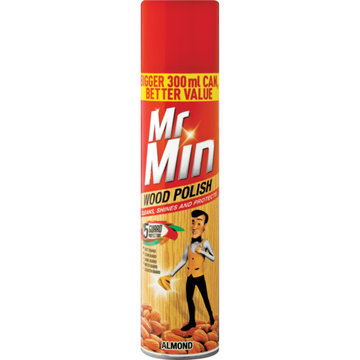 Mr. Min 5 Guard Protection Almond Scented Wood Polish 300ml