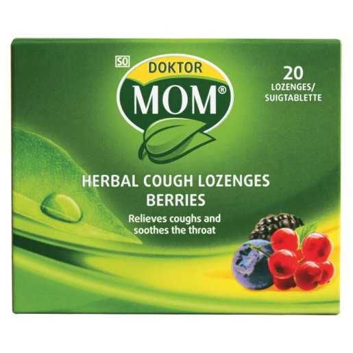 Doktor Mom Berries Flavoured Herbal Cough Lozenges 20 Pack