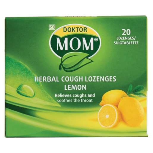 Doktor Mom Lemon Flavoured Herbal Cough Lozenges 20 Pack