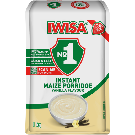 Iwisa No.1 Vanilla Flavoured Instant Breakfast Porridge 1kg