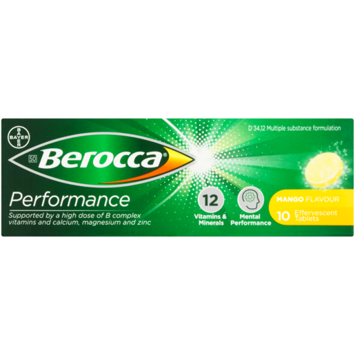 Berocca Mango Effervescent Tablets 10 Pack