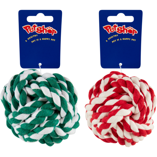Petshop Cotton Rope Dog Ball Toy (Colour May Vary)