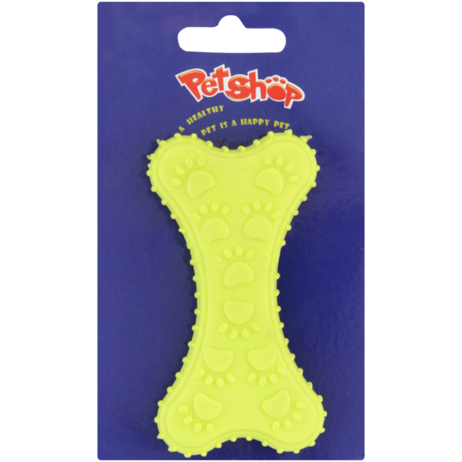 Petshop Yellow Rubber Bone Dog Toy