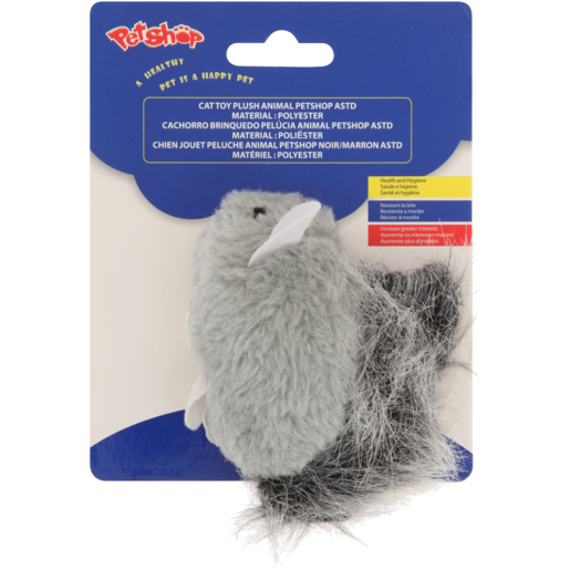 Petshop Grey Hamster Plush Cat Toy
