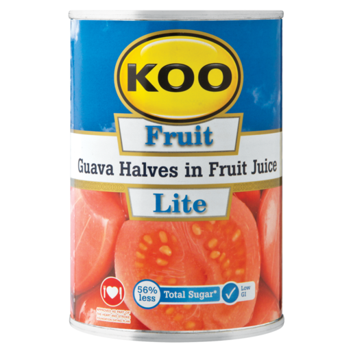 KOO Lite Guava Halves In Fruit Juice Can 410g