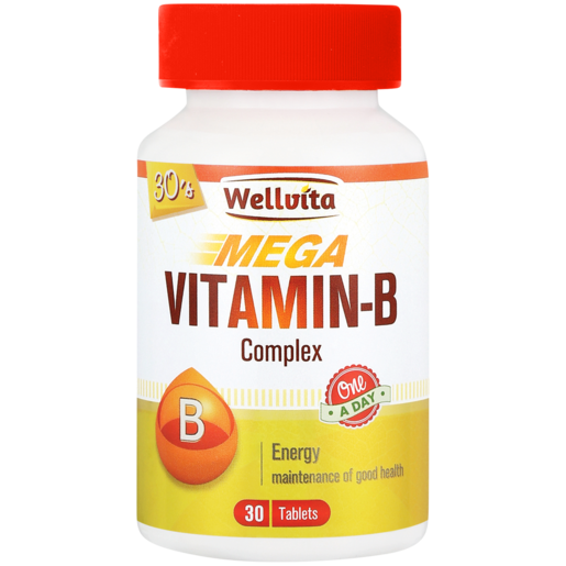 Wellvita Mega Vitamin B Complex Energy Tablets 30 Pack