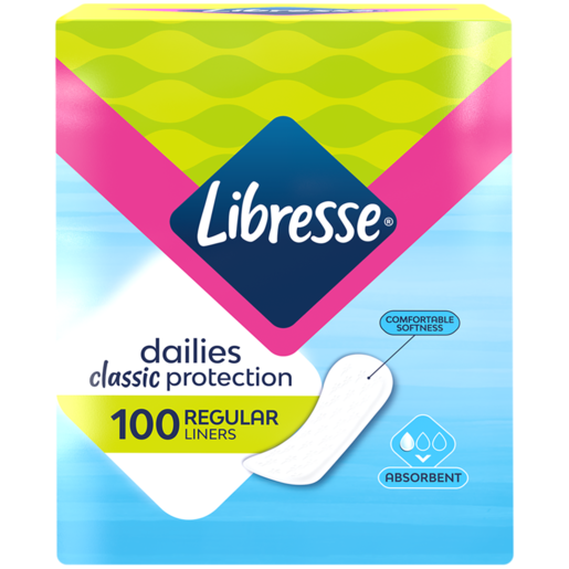 Libresse Dailies Classic Protection Unscented Regular Panty Liners 100 Pack