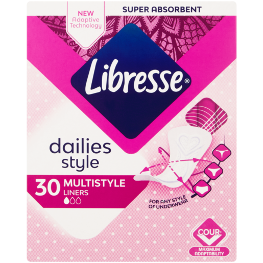 Libresse Daily Fresh Proskin Formula Multistyle Liners 30 Pack
