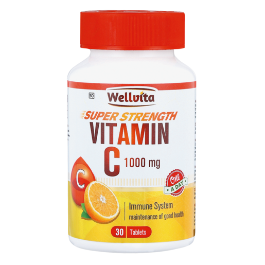 Wellvita Super Strength Vitamin C 1000mg 30 Pack