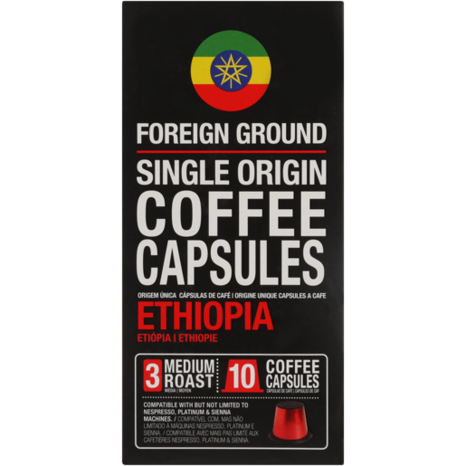 Foreign Ground Ethiopian Coffee Capsules 10 Pack