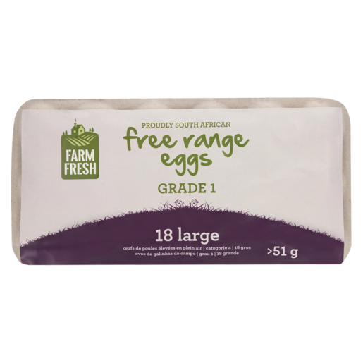 Farm Fresh Large Free Range Eggs 18 Pack